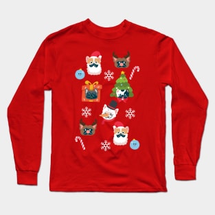 Xmas and Feench Bulldog Long Sleeve T-Shirt